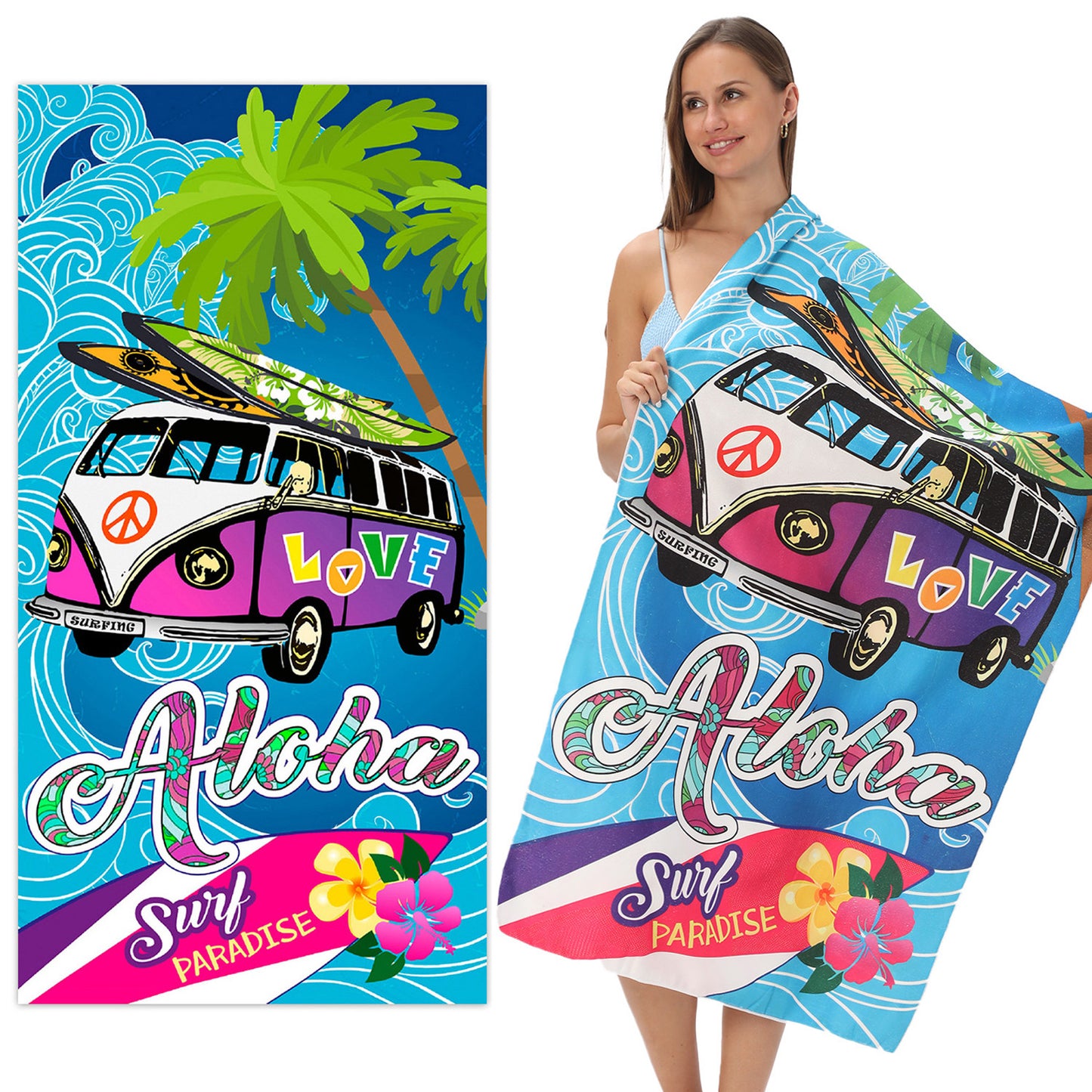 Microfiber Printed Beach Towel Bath Towel