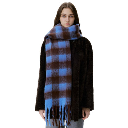 Chic Plaid Scarf for Women - Cozy Warm Shawl for Winter