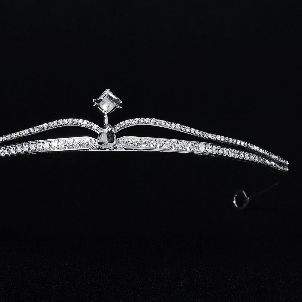 Bridal Crown with Exquisite Crystal Accents for Wedding and Parties