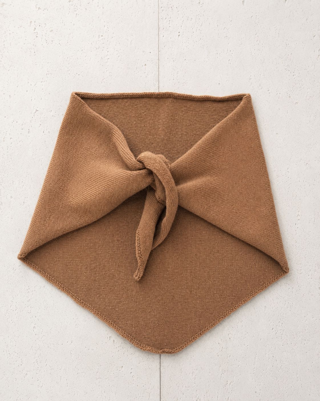 Solid Color Cashmere Wool Knitted Triangle Scarf for Women