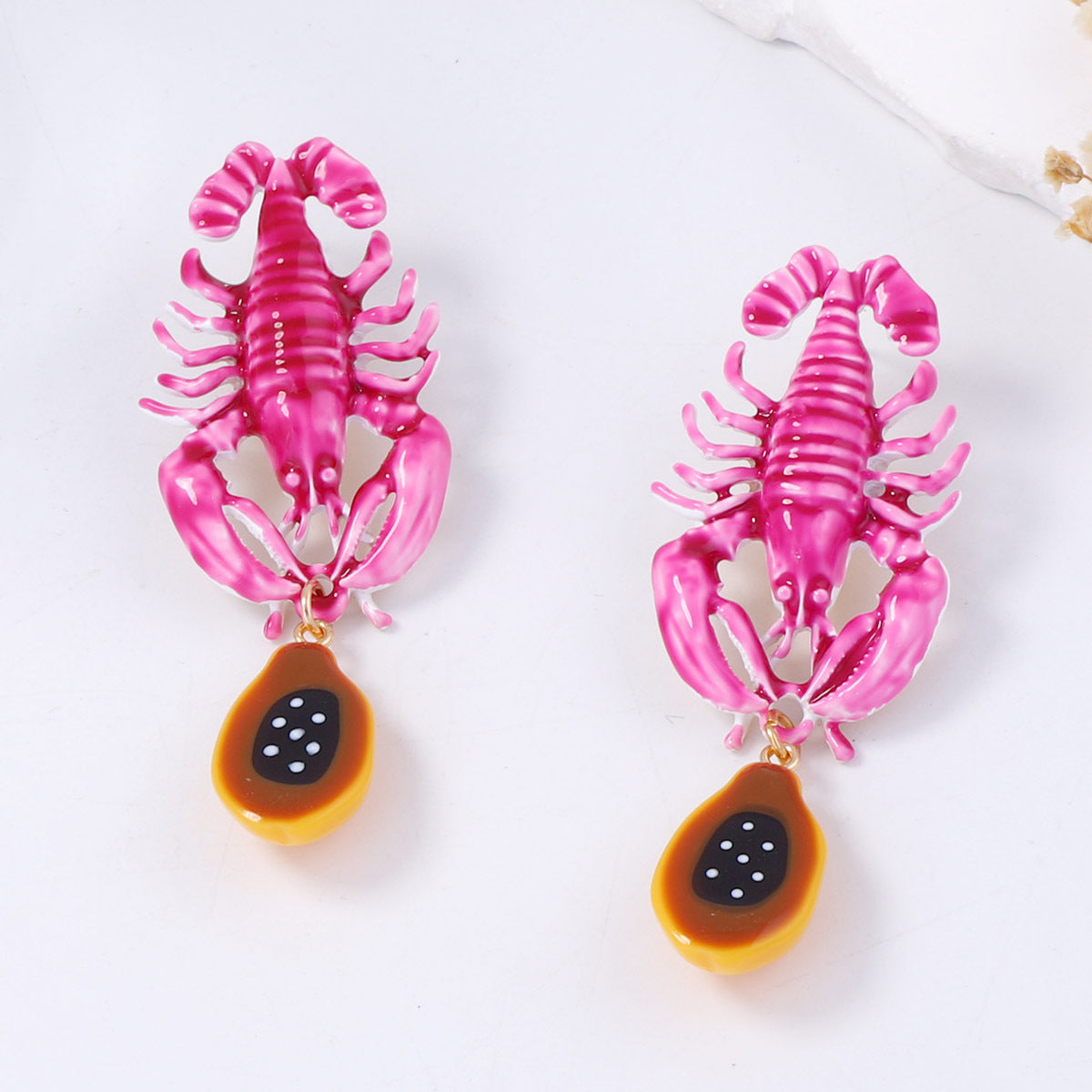 Earrings With Lobster Pendant Lightweight Resort Casual