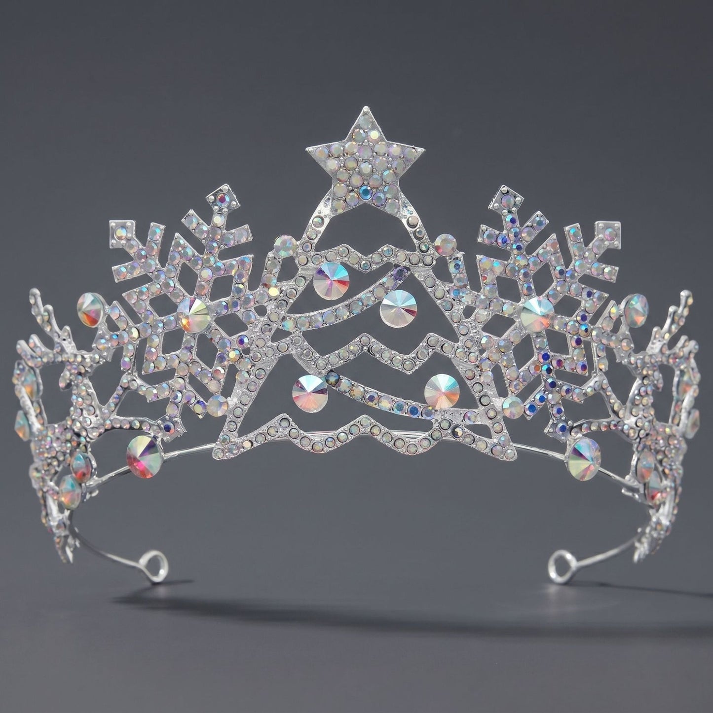 Luxury Rhinestone Princess Crown Headpiece for Birthdays and Weddings