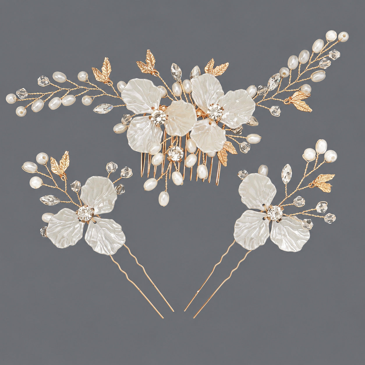 Elegant Acrylic Flower Hair Accessories Set for Women
