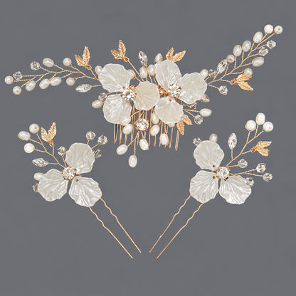 Elegant Acrylic Flower Hair Accessories Set for Women