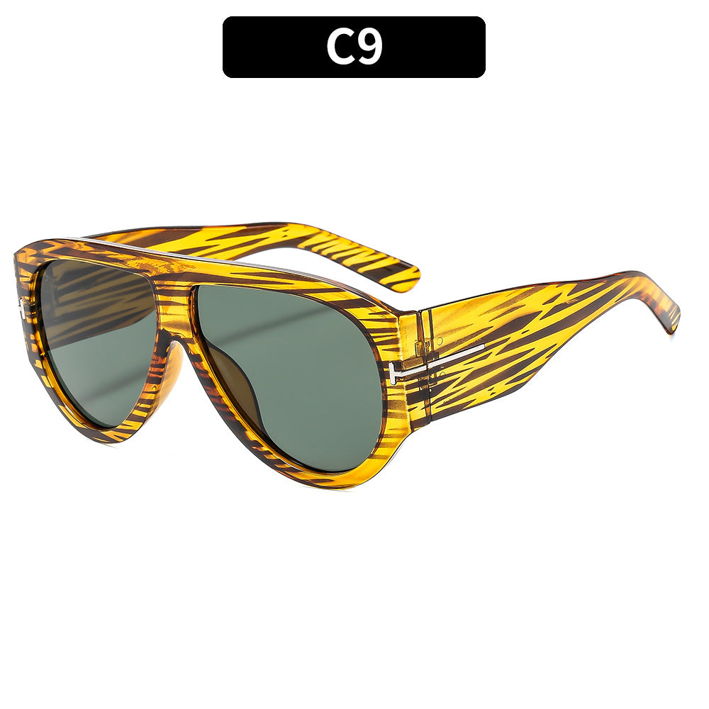 Fashionable Oversized T-Shaped Unisex UV400 Sunglasses