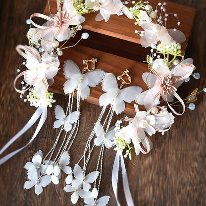 Floral Headband Wedding Hairpiece for Brides