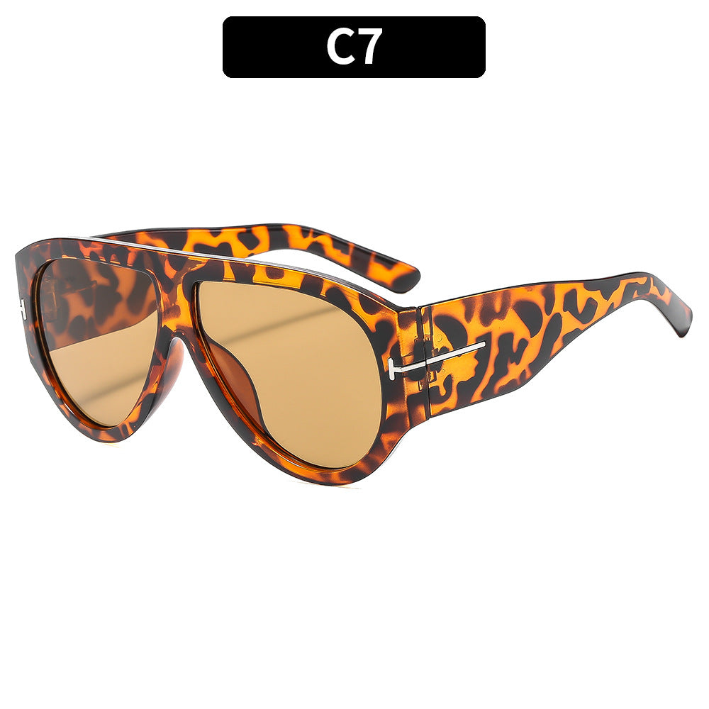 Fashionable Oversized T-Shaped Unisex UV400 Sunglasses