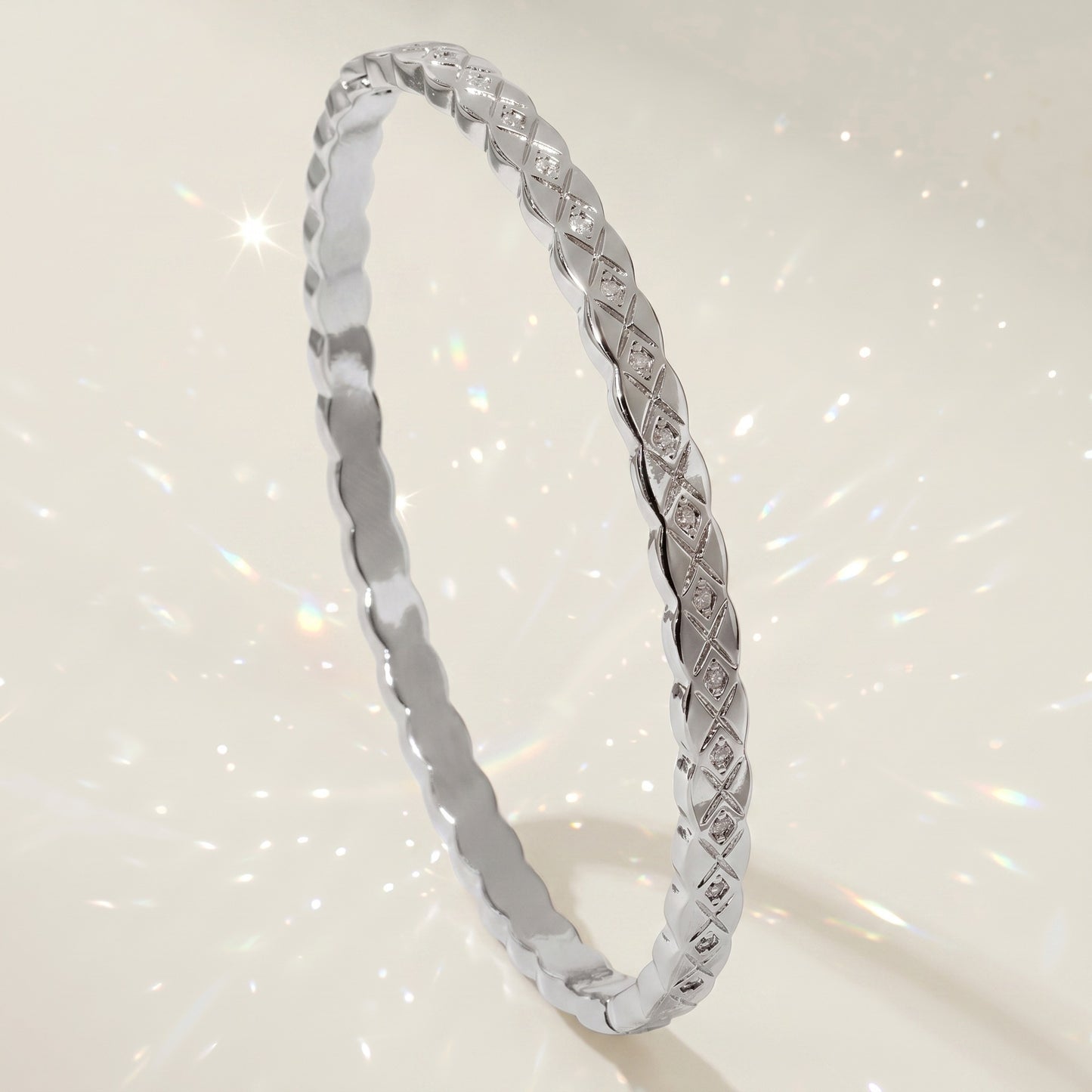 Stylish Open Cuff Bracelets with Zirconia for Weddings and Parties
