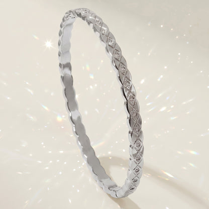 Stylish Open Cuff Bracelets with Zirconia for Weddings and Parties