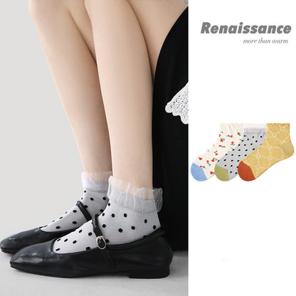 Socks Bubble Cuff Combed Cotton Breathable Casual