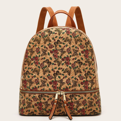 Fashionable Large Capacity Women’s Backpack with Cork Print