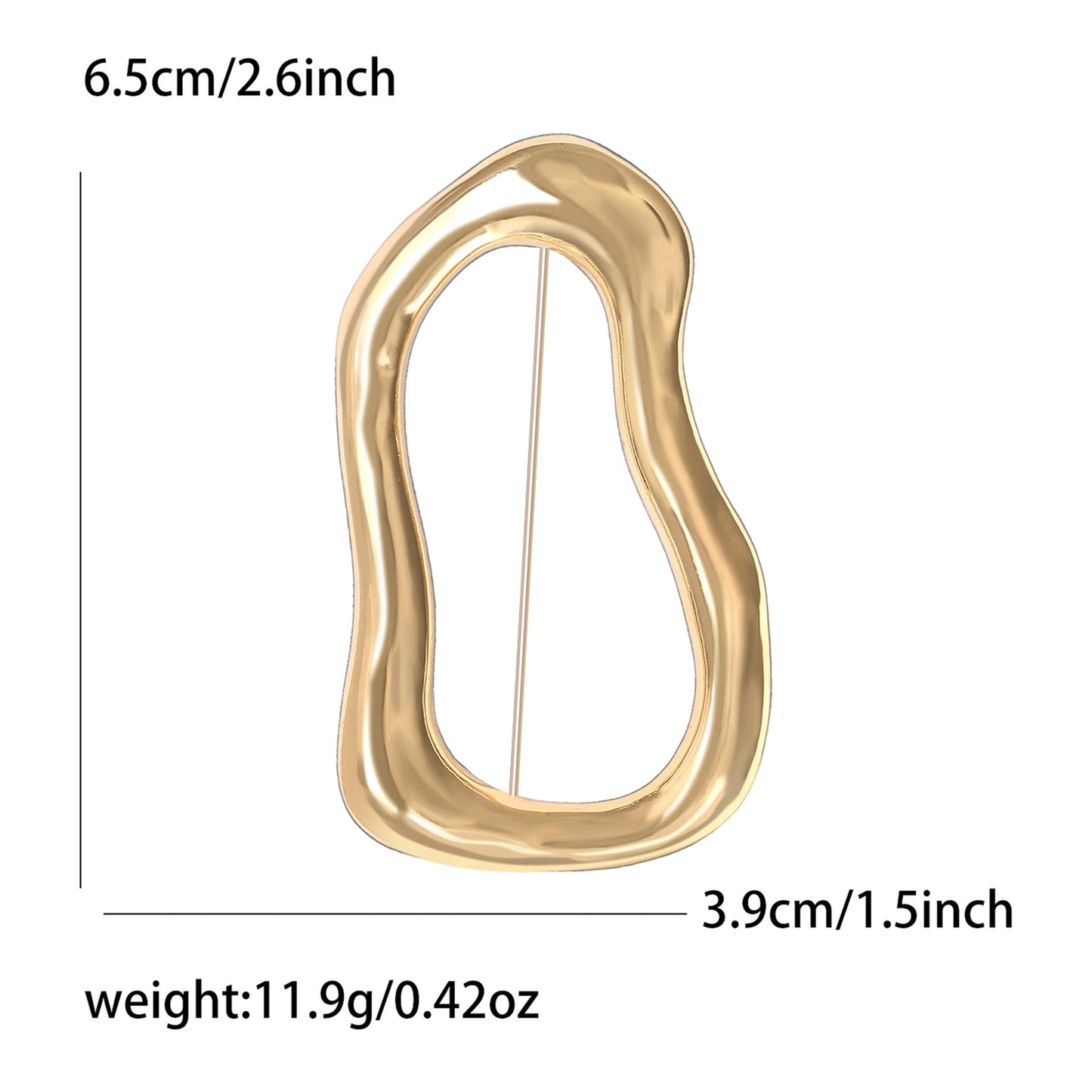 Geometry Shaped Dual-Use Brooch Alloy Pin for Women