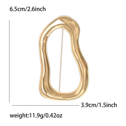 Geometry Shaped Dual-Use Brooch Alloy Pin for Women