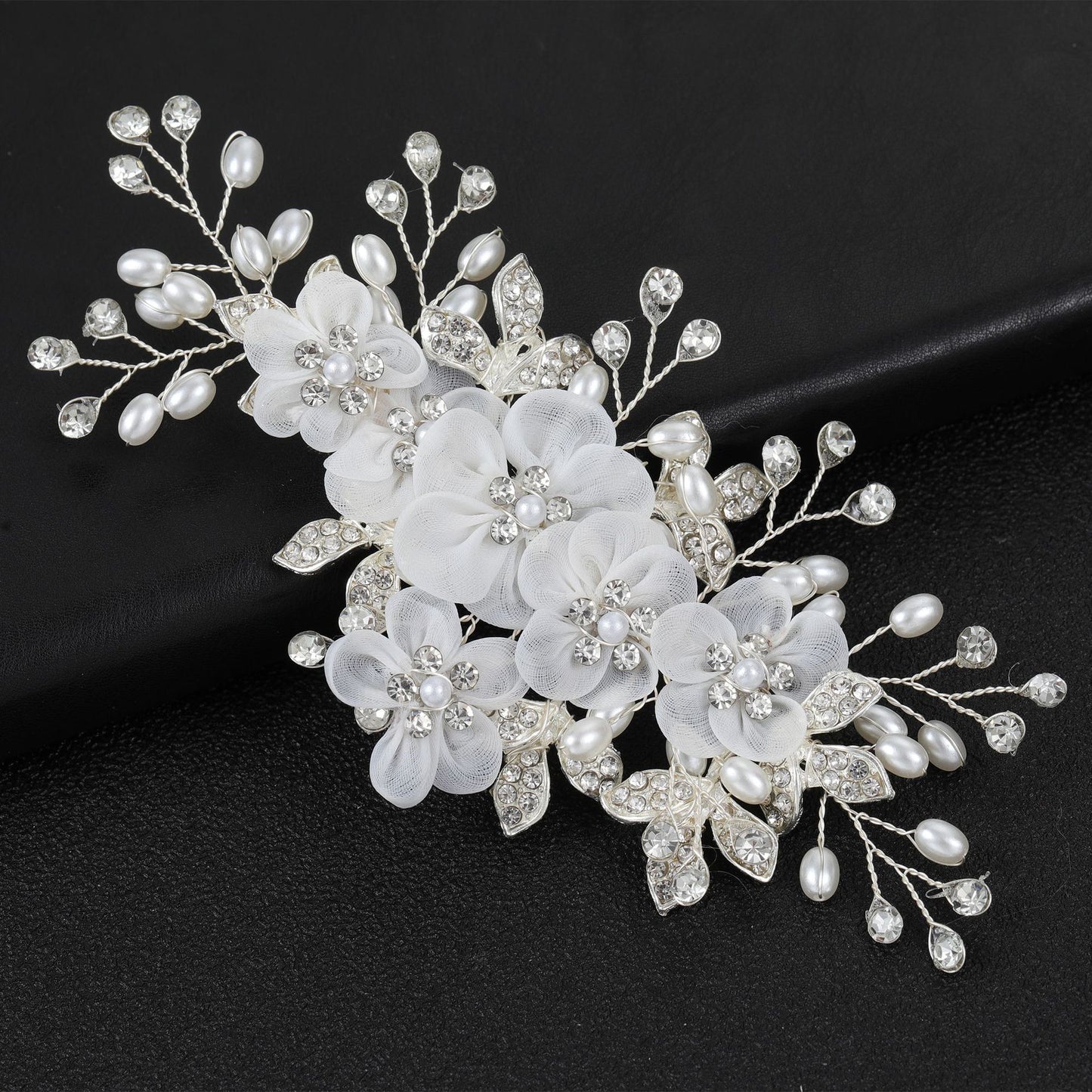 Floral Pearl Hair Clips Stage Performance Girls Hair Accessory