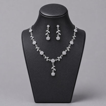Luxury Bridal Jewelry Set with Pearl and Rhinestone for Weddings and Parties