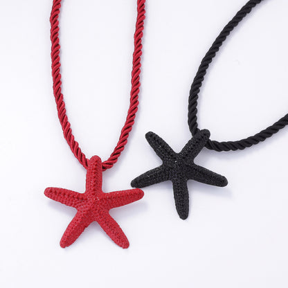 Alloy Starfish Pendant Necklace Beach Casual Layering
