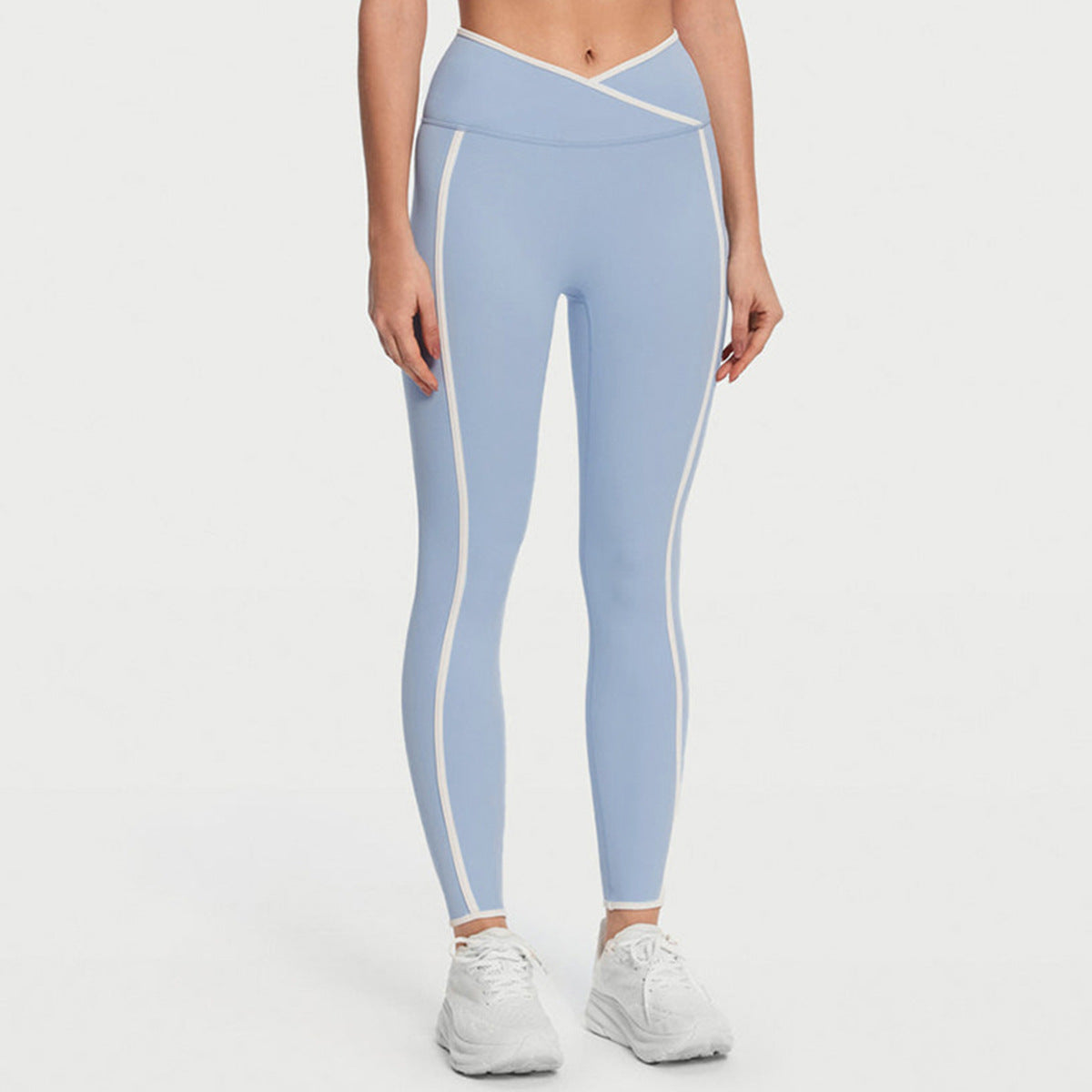 High-Waisted Color-Block Leggings Set for Women