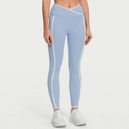 High-Waisted Color-Block Leggings Set for Women