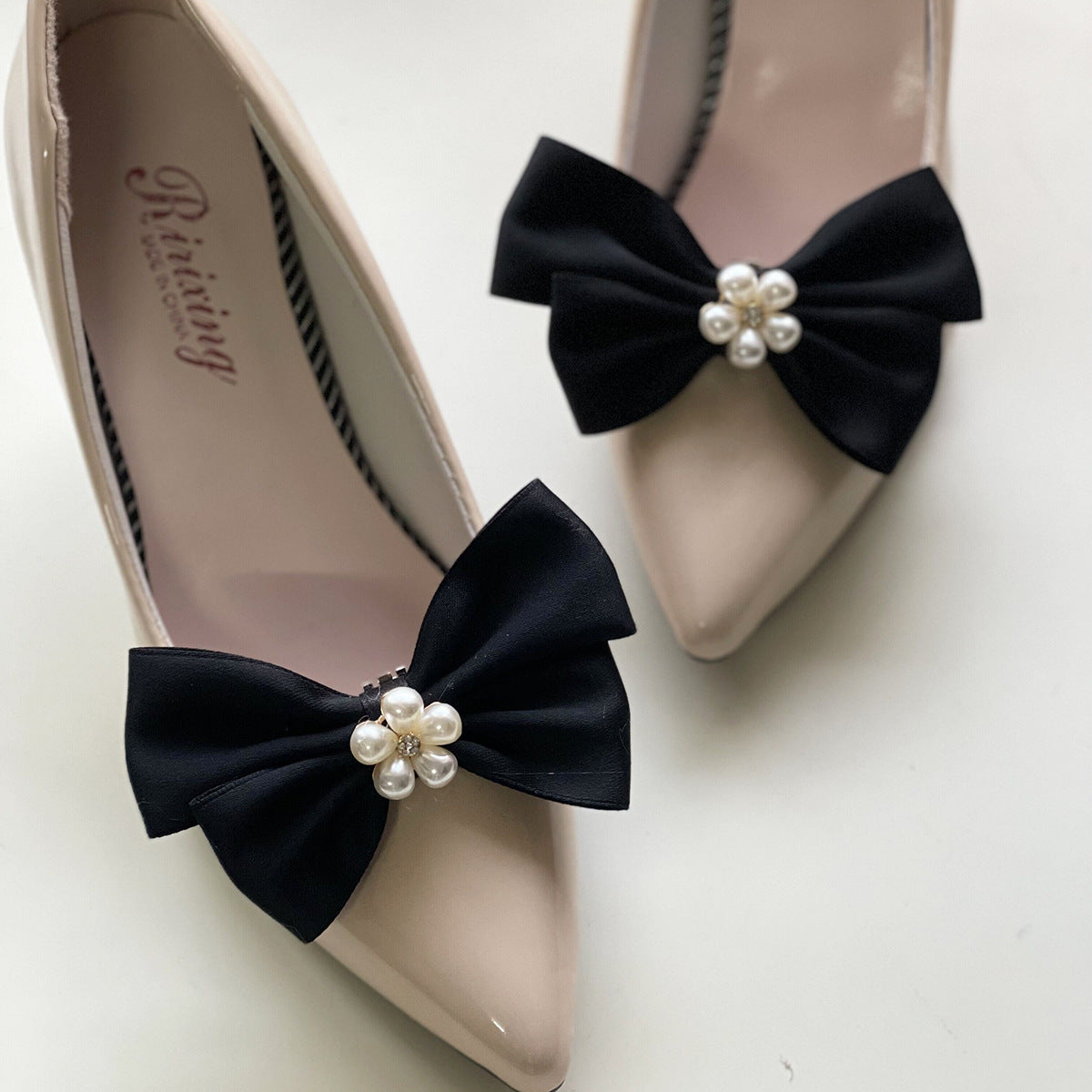 White Butterfly Alloy Shoe Clips Wedding Accessories