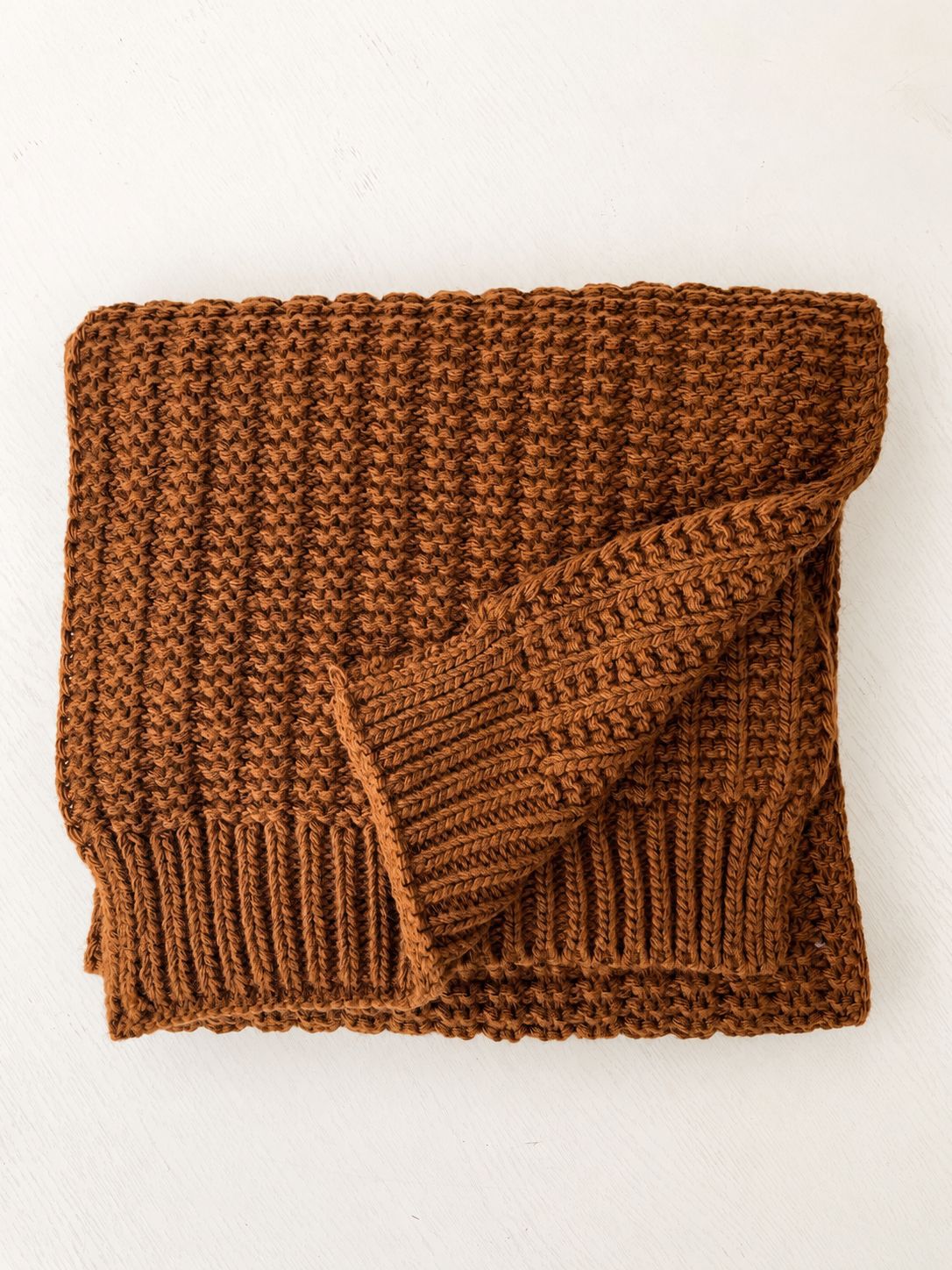 Solid Color Chunky Knit Scarf Stylish and Warm Neck Wrap