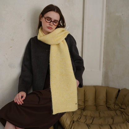 Classic Solid Knit Scarf in Blue - Stylish and Versatile
