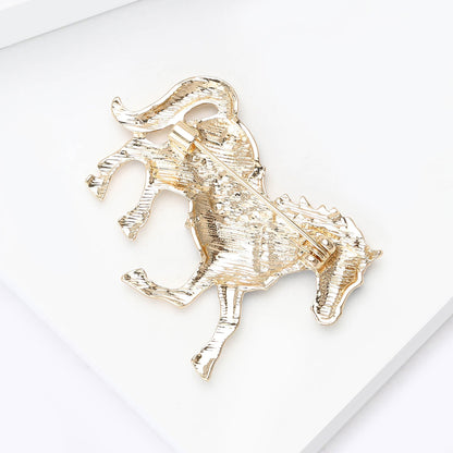 Trendy Enamel Horse Brooch Fashion Pin for Jackets