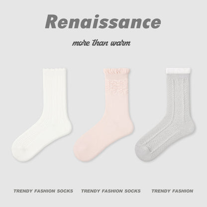Socks Renaissance Animal Cartoon Combed Cotton Casual