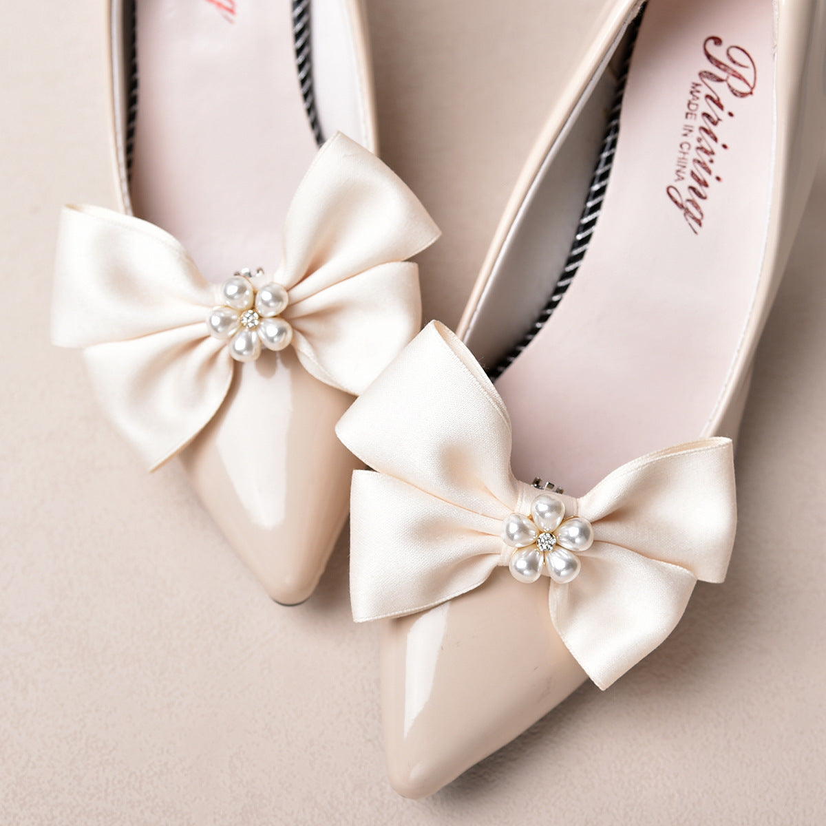 White Butterfly Alloy Shoe Clips Wedding Accessories
