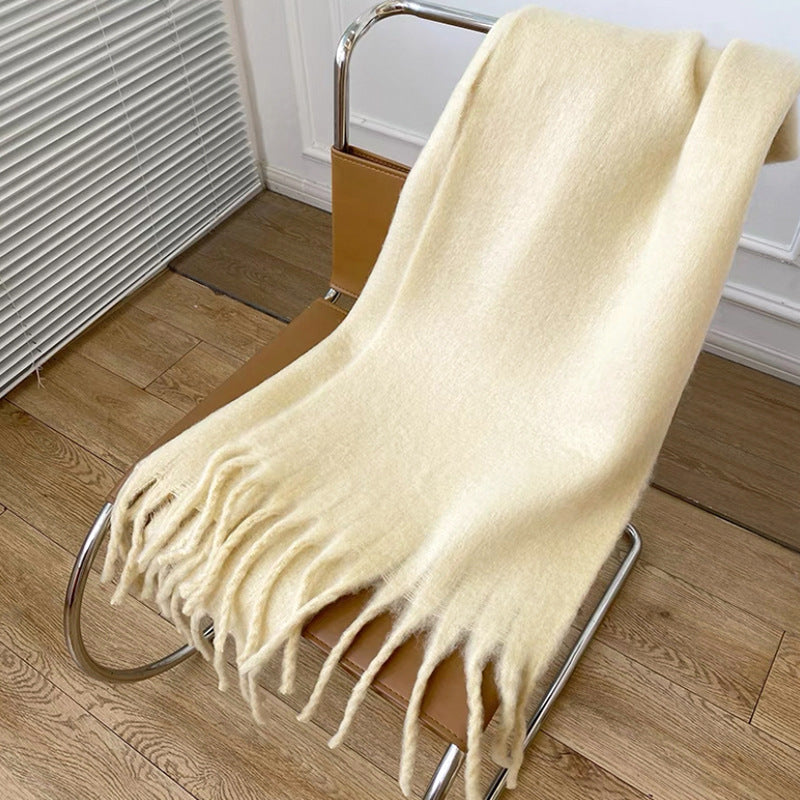 Soft Cashmere Feel Scarf for Women - Warm and Cozy Solid Color Shawl