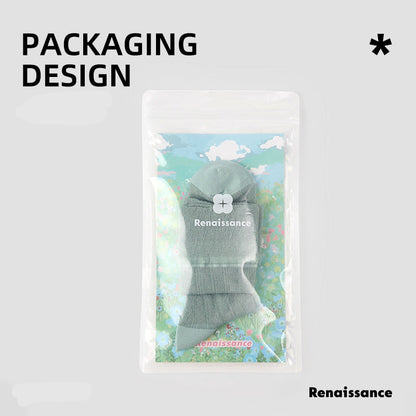 Renaissance Hollow Mesh Cotton Mid Calf Socks