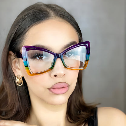 Fashionable Oval Blue Light Blocking Glasses for Women