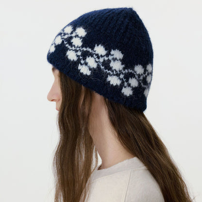 Retro Jacquard Knit Beanie Hat for Men and Women