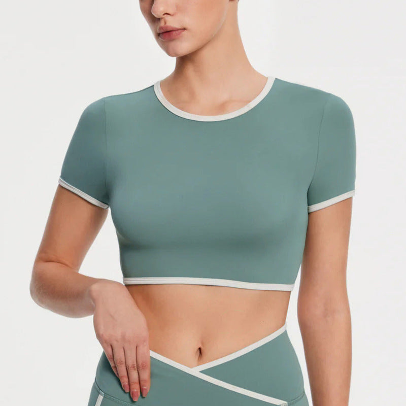 High-Waisted Color-Block Leggings Set for Women