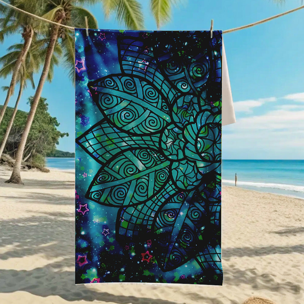 Ultra-Fine Microfiber Beach Towel Quick-Dry Bath Towel