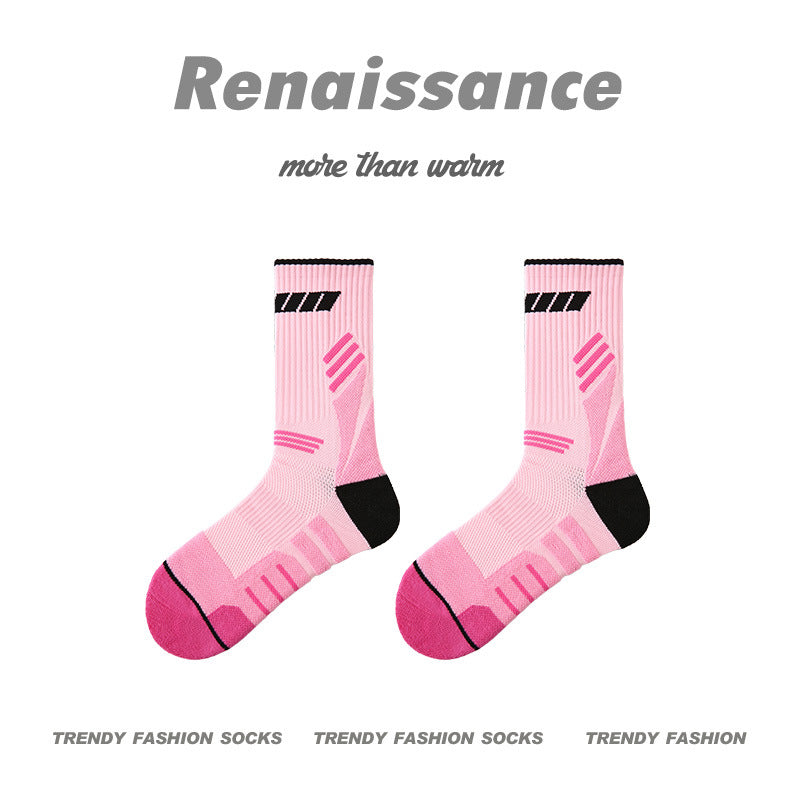 Combed Cotton Colorblock Sport Socks Moisture Wicking