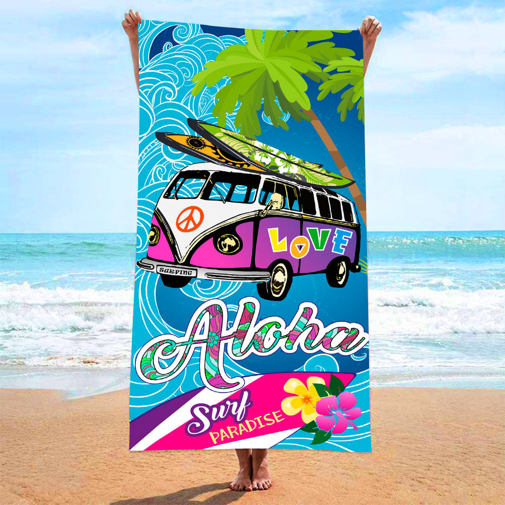 Customized Microfiber Beach Towel with Digital Print