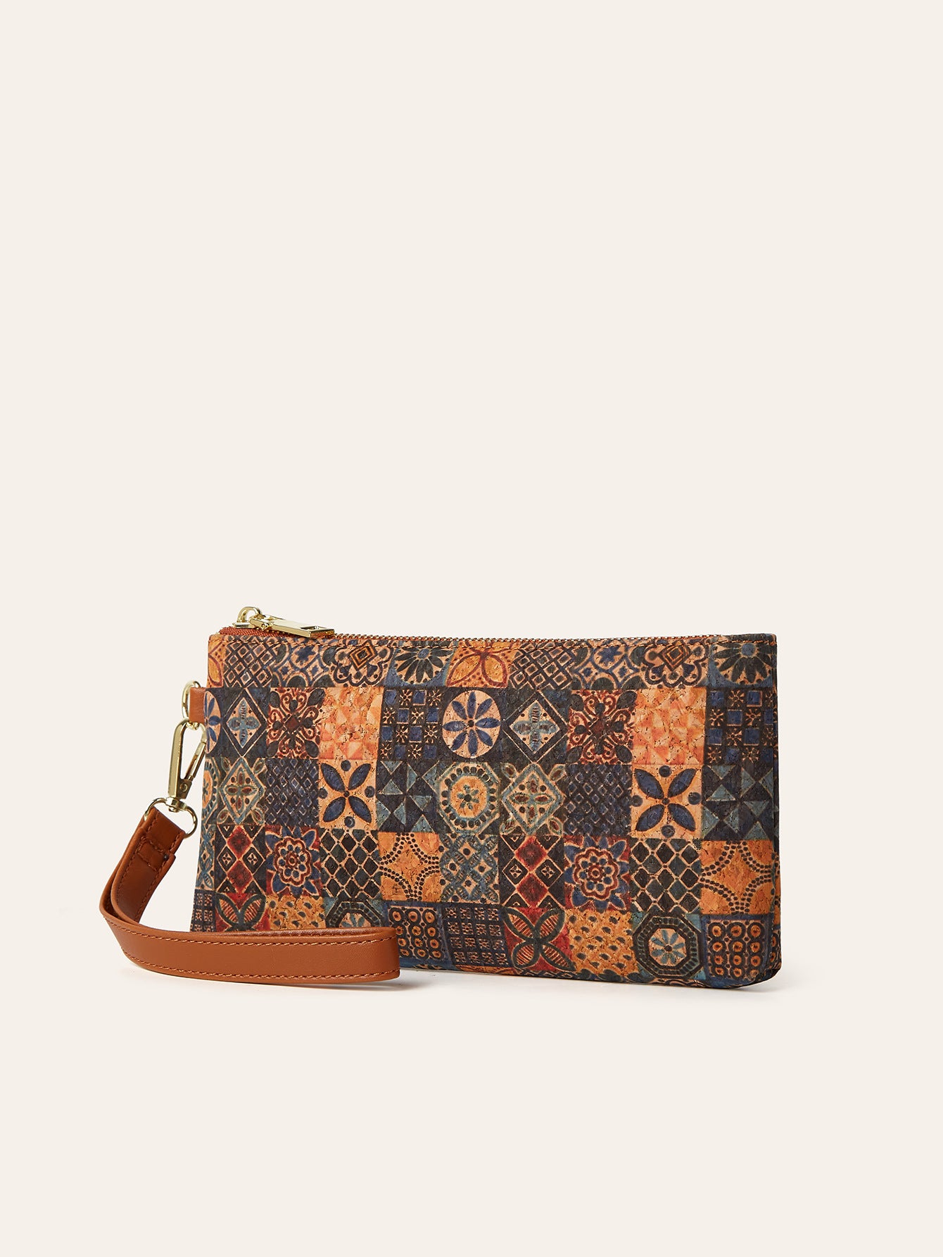 Bohemian Floral Print Zip Wallet for Women