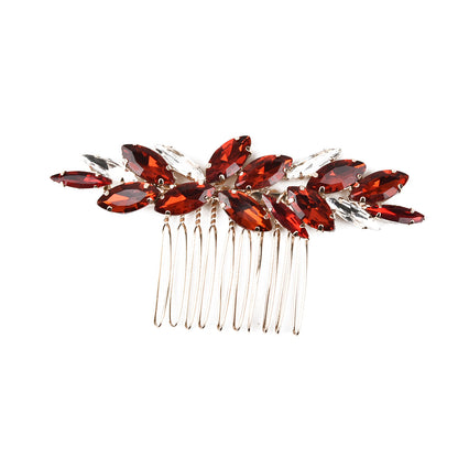 Green Glass Bridal Hair Comb Wedding Hairpiece