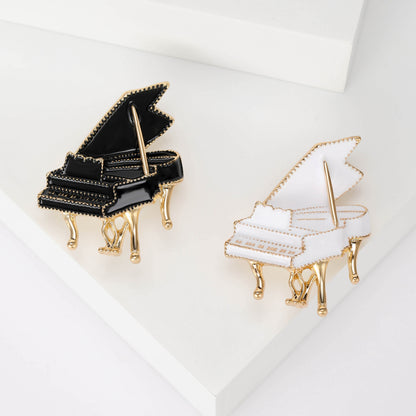 Trendy Enamel Piano Brooch Alloy Pin for Fashionable Attire