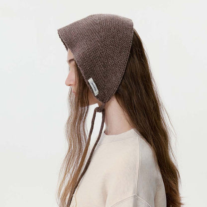Trendy Solid Color Knit Balaclava Hat with Ear Protection