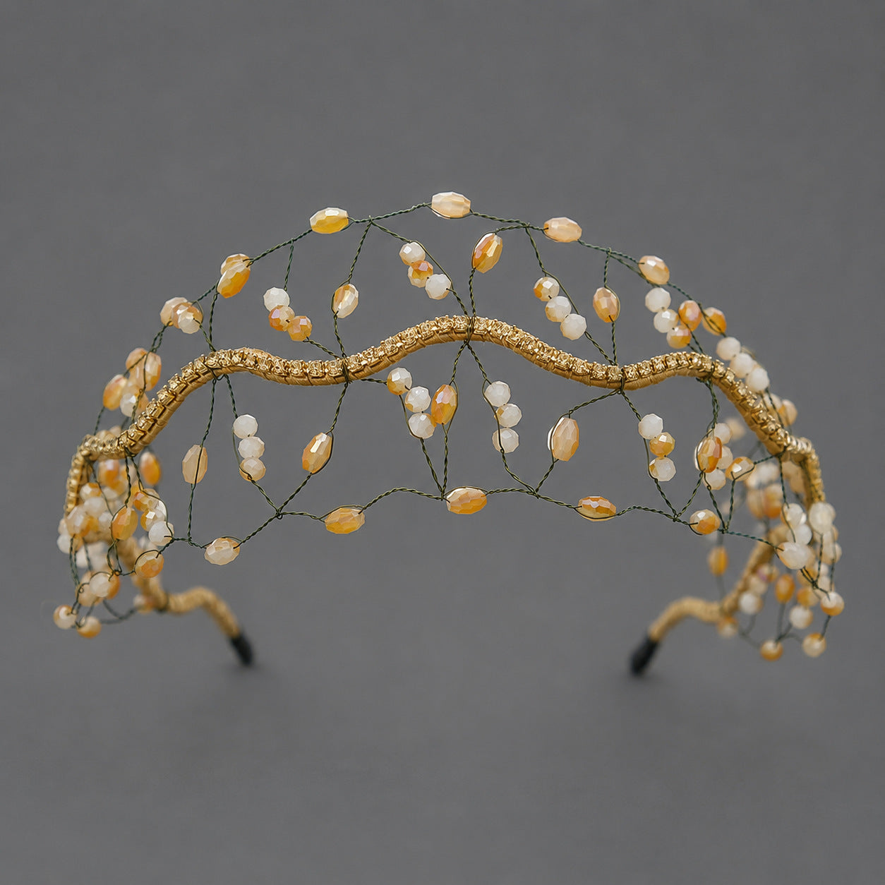 Handcrafted Crystal Beaded Headband Elegant Hair Accessory