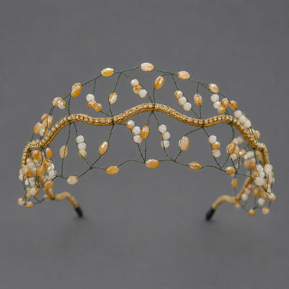 Handcrafted Crystal Beaded Headband Elegant Hair Accessory