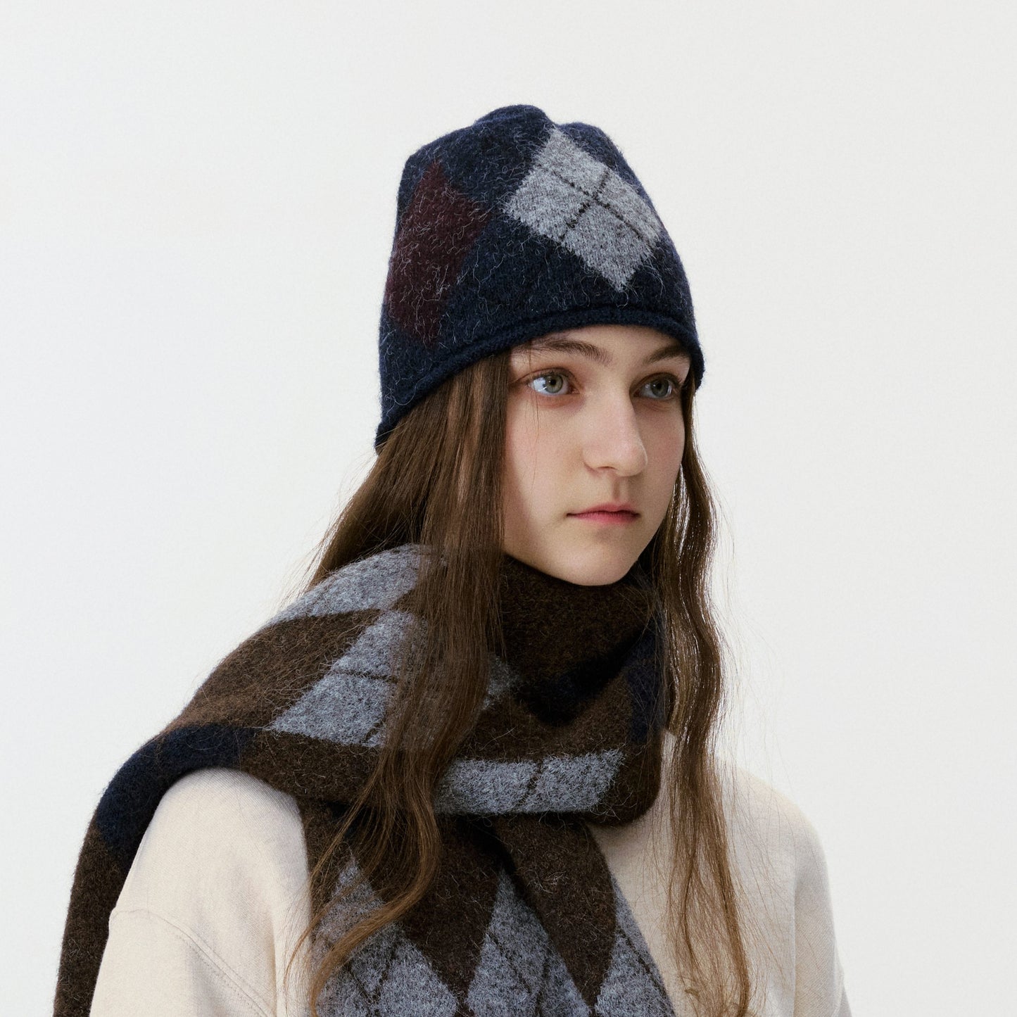 Trendy Diamond Pattern Knit Beanie For Men And Women