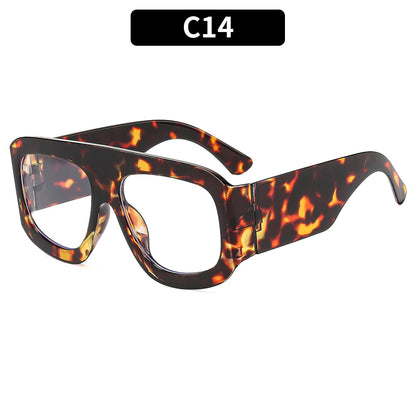 Trendy Square Frame Sunglasses UV400 Protection