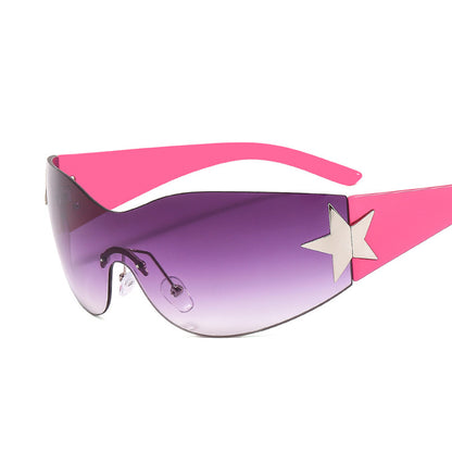 Y2K Star Design Aviator Sunglasses UV400 Protection