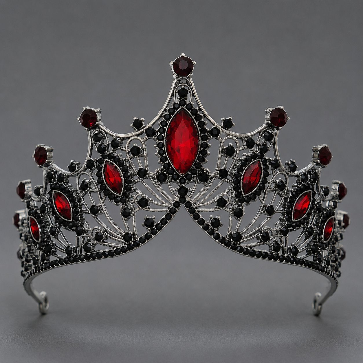 Baroque Style Crystal Crown for Weddings and Parties