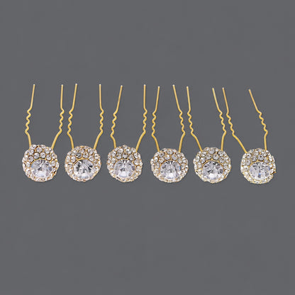 Handcrafted Pearl Hairpins With Rhinestones For Weddings