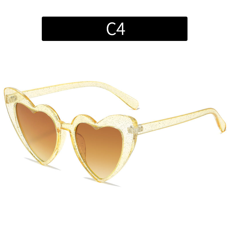 Trendy Heart-Shaped Sunglasses Colorful UV400 Beach Accessories