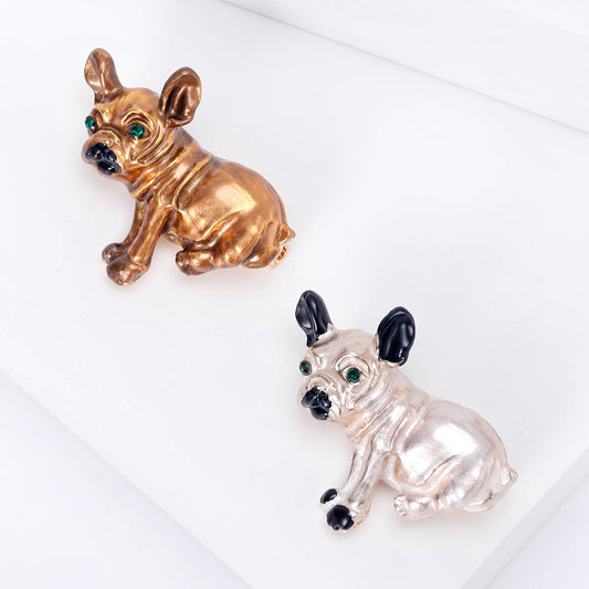 Cartoon Dog Alloy Brooch Cute Puppy Pin for Casual Wear