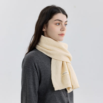 12-Color Solid Knit Scarf for Women and Men - Versatile Cozy Neck Warmer